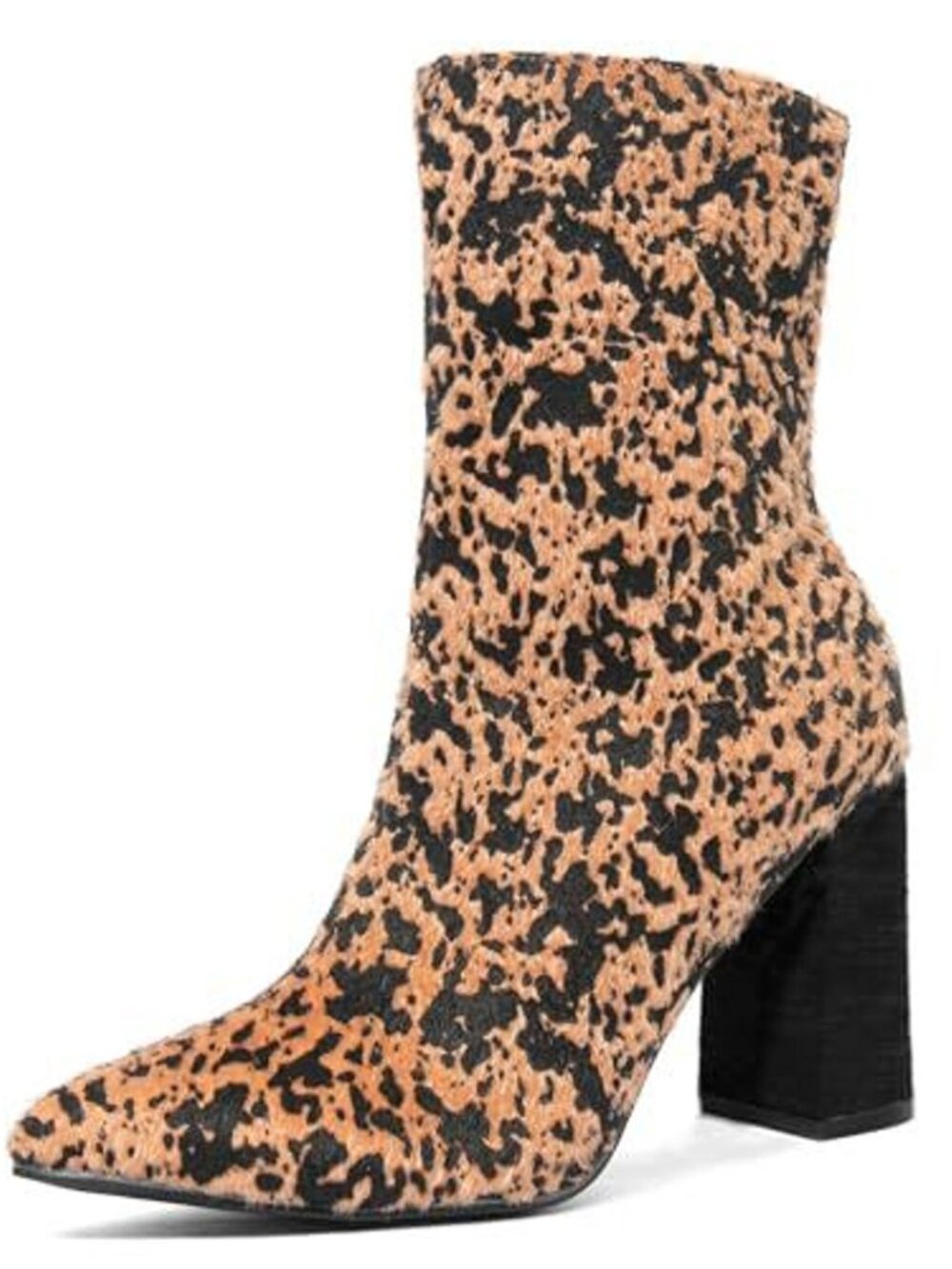 Newbella Women's Leopard Print Chunky Heel - 1589